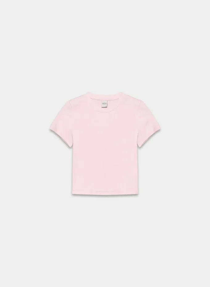 T-shirt à col rond et taille côtelée HomeStretch™
