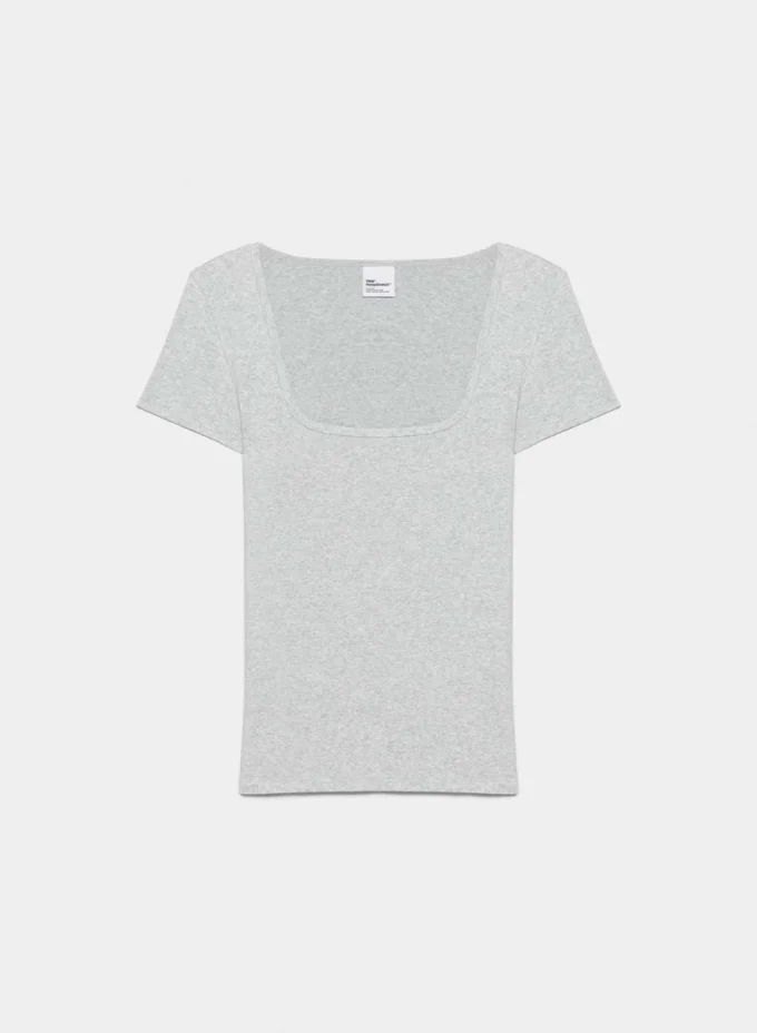 T-shirt à encolure carrée en tricot côtelé HomeStretch™