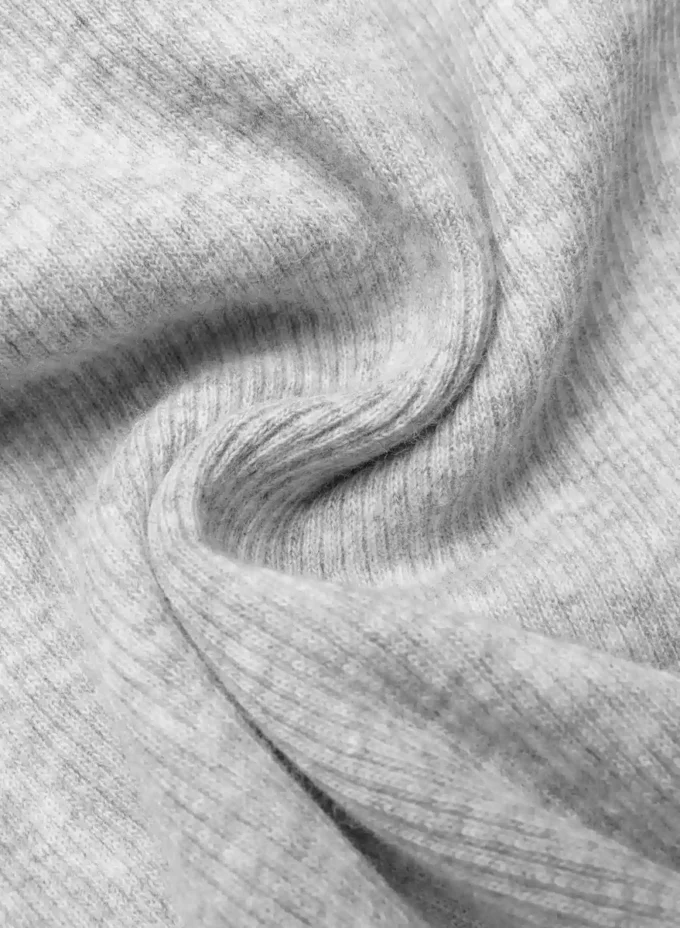 T-shirt à manches longues et col henley en tissu côtelé HomeStretch™