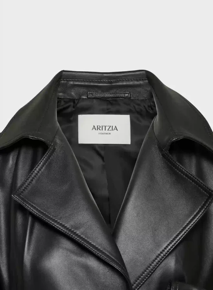 Trench-coat en cuir Silva