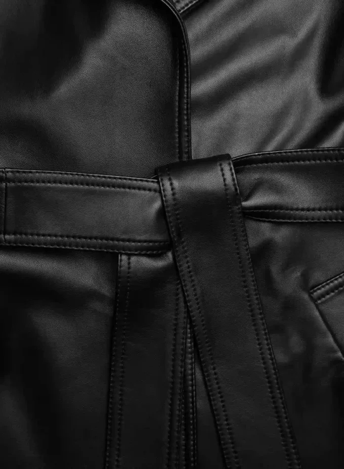 Trench-coat en cuir Silva