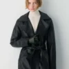 Trench-coat en cuir Silva