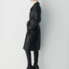 Trench-coat en cuir Silva