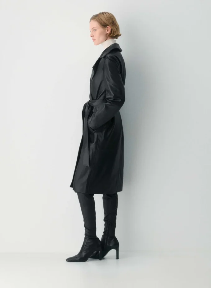 Trench-coat en cuir Silva