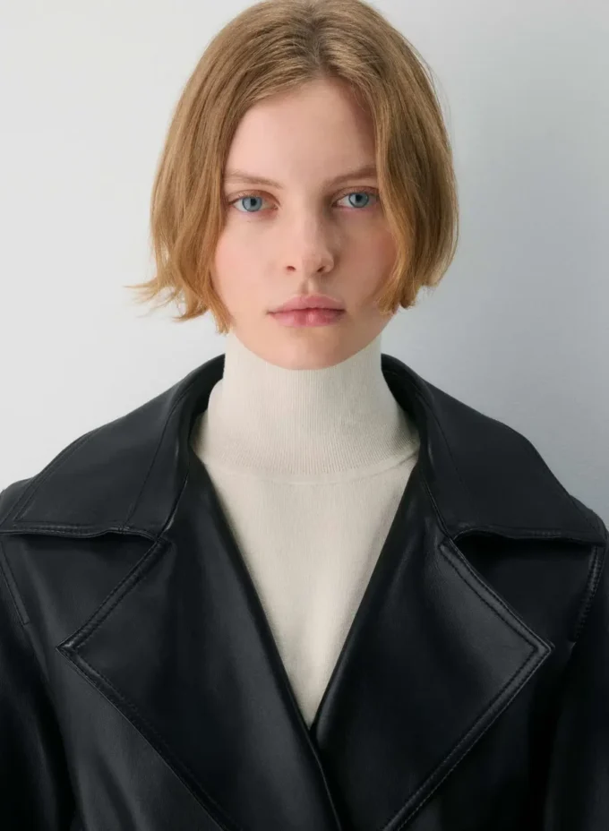 Trench-coat en cuir Silva