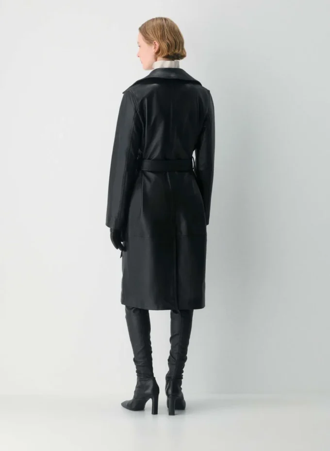 Trench-coat en cuir Silva