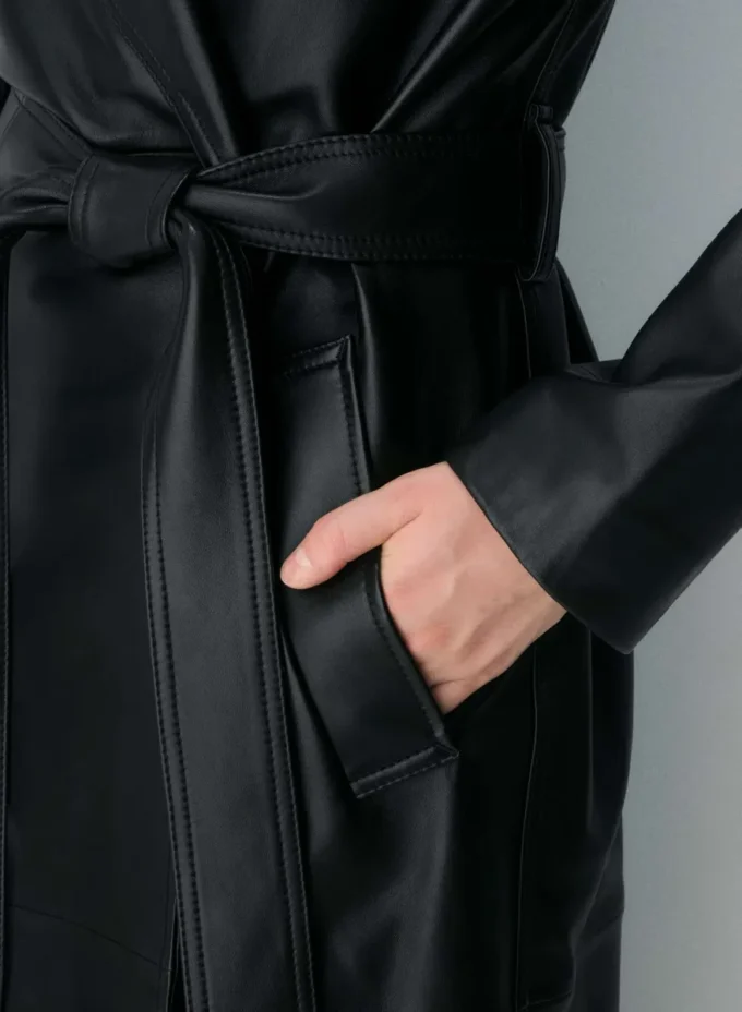 Trench-coat en cuir Silva