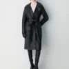 Trench-coat en cuir Silva