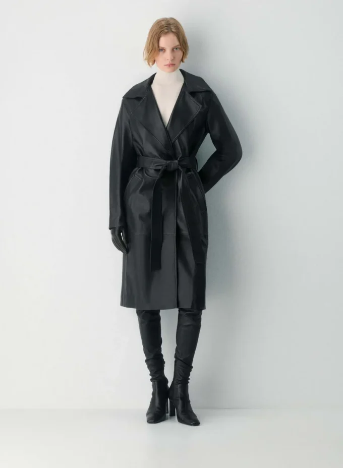 Trench-coat en cuir Silva