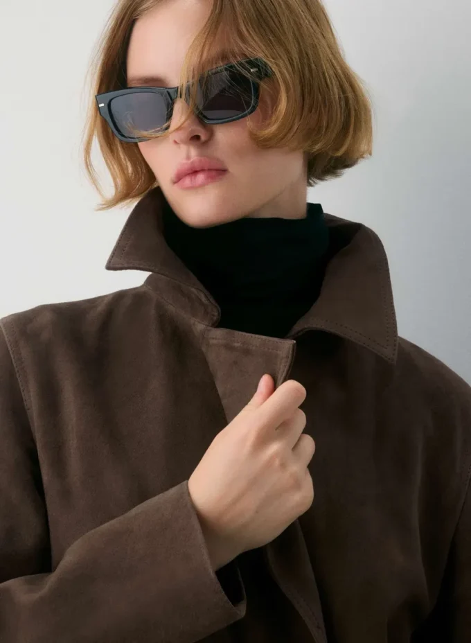 Trench-coat en daim Silva