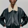 Veste aviateur en cuir Calle