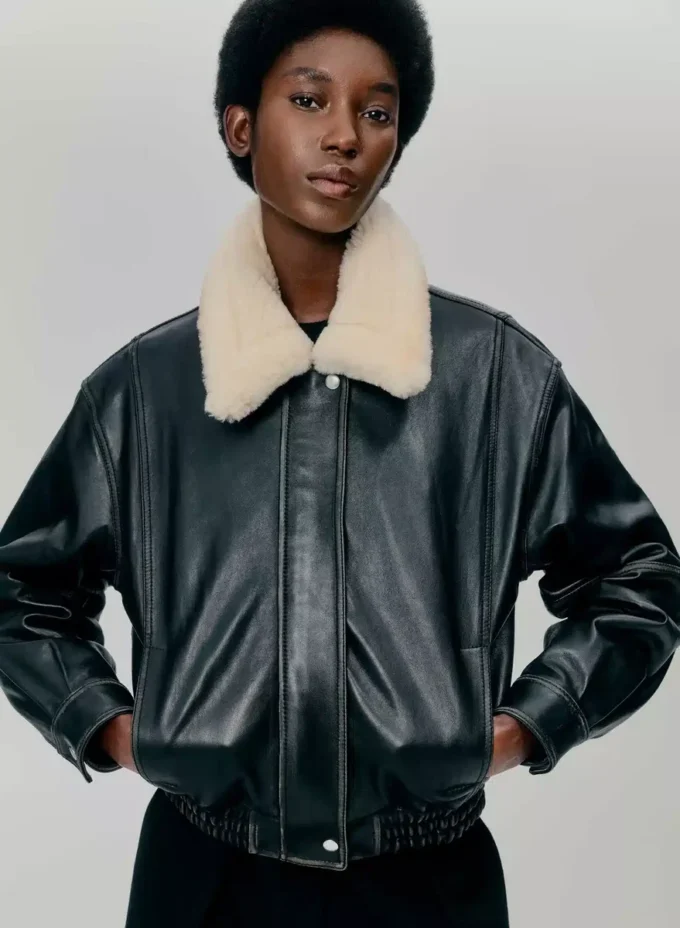 Veste aviateur en cuir Calle