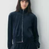 Veste zippée en velours Alexa